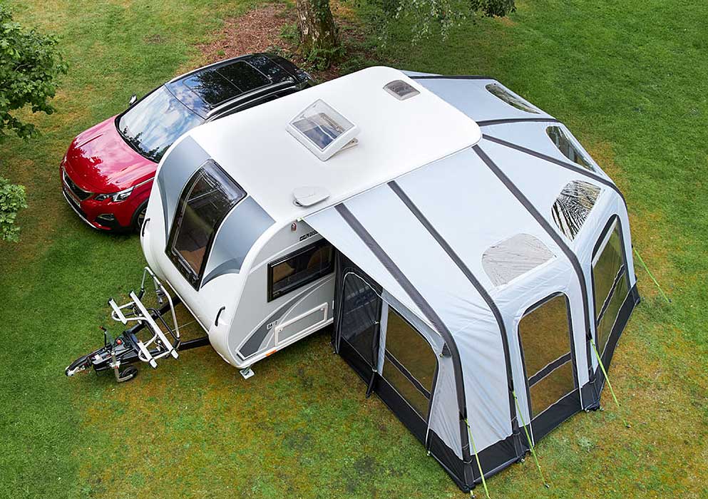 Bailey Discovery - View from above of awning fitted